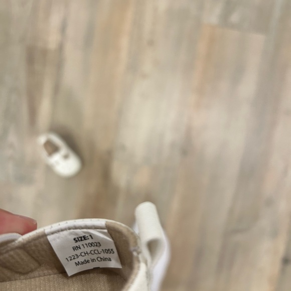 BUNDLE 3 baby items for $5. Baby size one (1) little me shoes girl - Picture 2 of 2